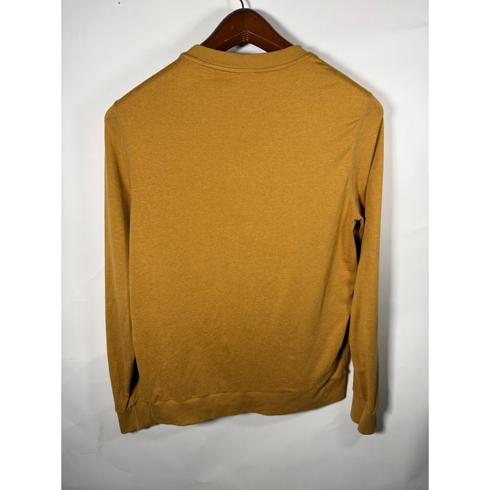 Vuori‎ Mens Long Sleeve Performance Crewneck Mustard Yellow Stash Pocket Small - Picture 5 of 8